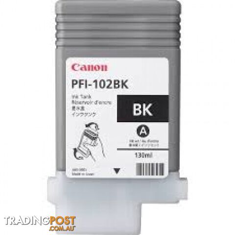 Canon PFI-102Bk Pigment Ink for IPF-500/510/600/610 series Black - Canon - PFI-102 Black - 0.00kg