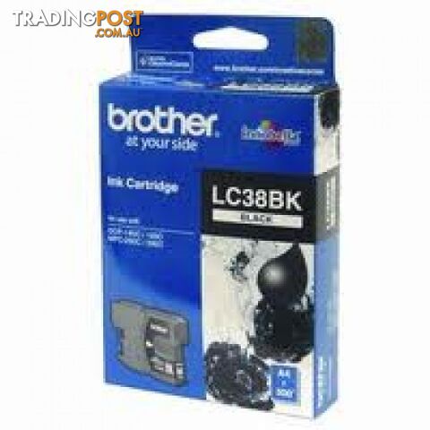 Brother LC38BK Black Ink Cartridge for MFC255 MFC290C MFC295CN MFC257CW - Brother - LC38BK - 0.06kg