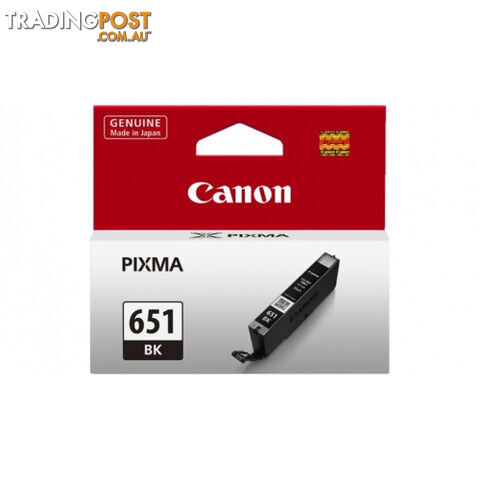 Canon CLI-651Bk Black Ink Cartridge - Canon - CLI-651Bk - 0.04kg