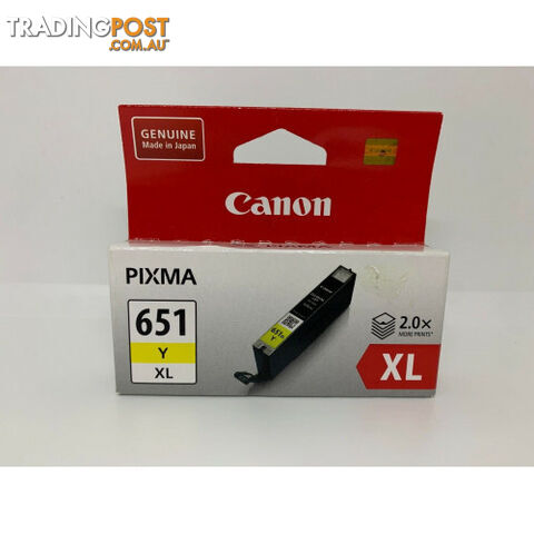 Canon CLI-651XLY Yellow Ink Cartridge HIGH YIELD for iP7260 iP8760 MG5460 MG6360 MX926 IX6860 - Canon - CLI-651XLY - 0.04kg