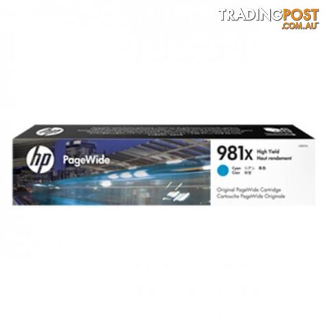 Hewlett Packard HP-981X Cyan Ink HIGH YIELD - Hewlet Packard - HP 981X C -...