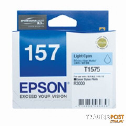 EPSON 157 C13T157590 LITE CYAN  Ink Cartridge - Epson - EPSON 157 LITE CYAN - 0.00kg