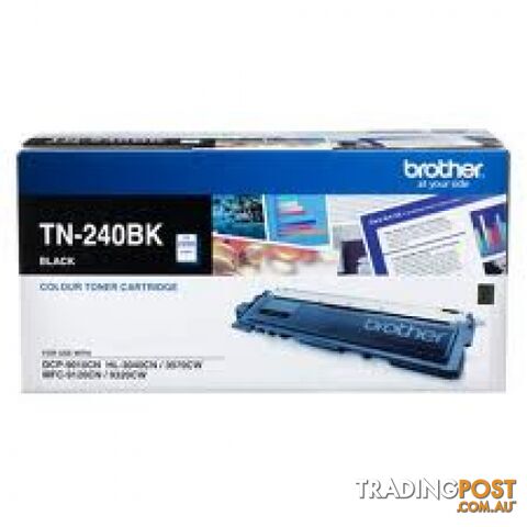 Brother TN-240BK Black Toner for HL3040 HL3070 MFC9120 MFC9125 MFC9320 MFC9325 - Brother - TN-240BK - 0.76kg