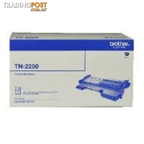Brother TN-2250 Toner for HL2250 HL2270 MFC7240 MFC7360 MFC7460 FAX2840 FAX2950 - Brother - TN-2250 - 0.79kg