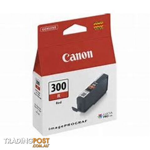 Canon PFI-300R Red Lucia Pigment Ink for PRO-300 - Canon - PFI-300 Red - 0.00kg