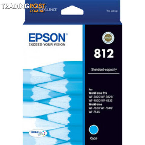 Epson 812 C13T05D492 YELLOW Ink for WorkForce WF-3825 WF-4835 WF-7845 - Epson -...