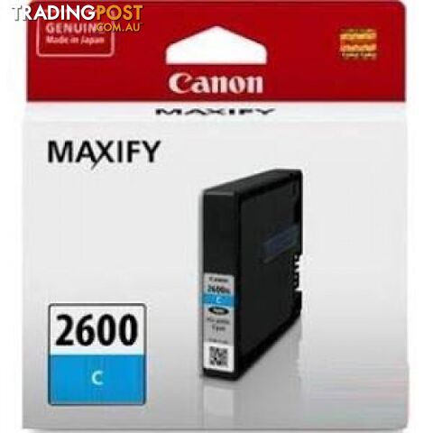 Canon PGI-2600C Cyan Pigment Ink - Canon - PGI-2600C - 0.20kg