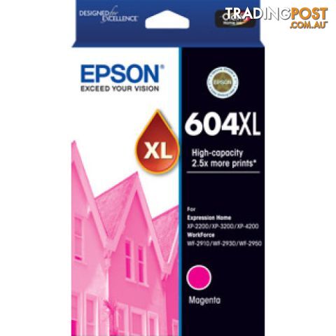 Epson C13T10H392 Magenta ink cartridge 604XL - Epson - Epson 604XL Magenta - 0.20kg