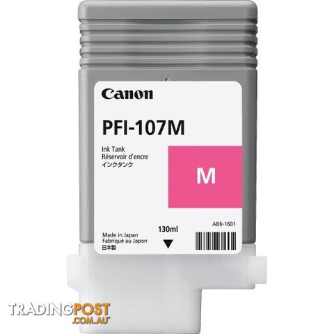 Canon PFI-107M Magenta Ink cartridge - Canon - PFI-107 Magenta - 0.00kg