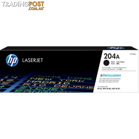 Hewlett-Packard CF510A Black Toner (# 204A) for M154 M180 M181 - Hewlet Packard - HP CF510A BLACK - 0.00kg