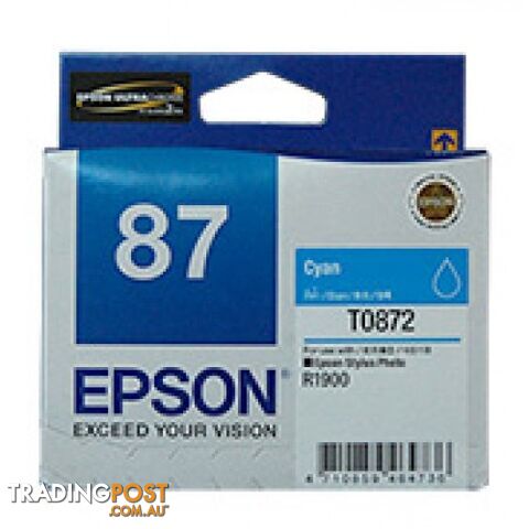 Epson C13T087290 CYAN 87 - Epson - EPSON T0872 CYAN - 0.00kg