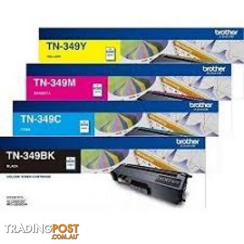 Brother TN-349 Value Pack Set OF 4 Toners Super High Yield for HL-L9200 MFC-L9550 - Brother - TN-349 TONER Set - 0.87kg