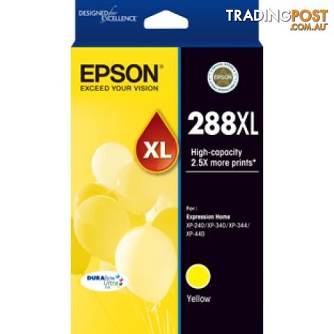 Epson 288XL C13T306492 High Yield YELLOW Ink 288 - Epson - Epson 288XL Yellow - 0.00kg
