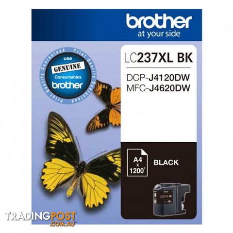 Brother LC237XLBK BLACK INK for DCP-J4120DW MFC-J4620DW - Brother - LC237XL-BK BLACK INK - 0.00kg