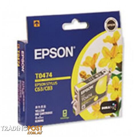 Epson C13T047490 YELLOW Ink Cartridge T0-474 - Epson - EPSON C13T047490 T0474 - 0.00kg