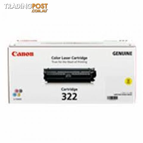 Canon Cartridge 322Y Yellow Toner for LBP9100 LBP9500 LBP9600 - Canon - Cartridge 322 Yellow - 2.00kg