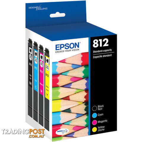 Epson 812 C13T05D692 four Inks for WorkForce WF-3825 WF-4835 WF-7845 - Epson - Epson 812 Ink Set - 0.00kg