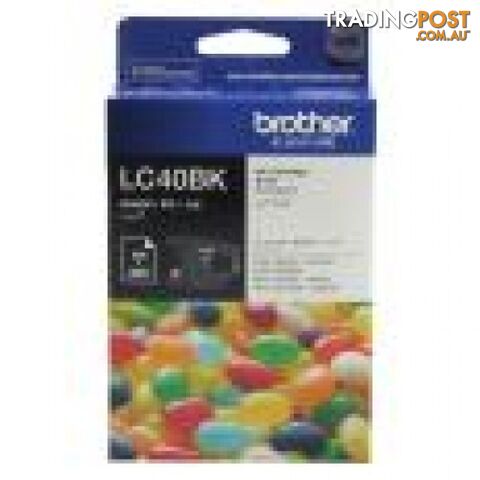 Brother LC40BK Black Ink Cartridge for DCP-J925DW MFC-J430W MFC-J625DW MFC-J825DW - Brother - LC40BK - 0.60kg