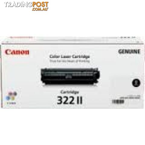 Canon Cartridge 322BK II Black Toner High Yield for LBP9100CDN - Canon - Cartridge 322BK II - 3.00kg