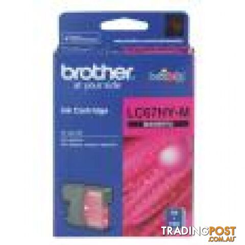 Brother LC67M Magenta Ink Cartridge for DCP385 DCP395 DCP585 MFC490 MFC790 MFC990CW - Brother - LC67M - 0.06kg