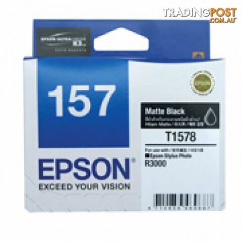 EPSON 157 C13T157890 MATTE BLACK  Ink Cartridge - Epson - EPSON 157 MATTE BLACK - 0.00kg