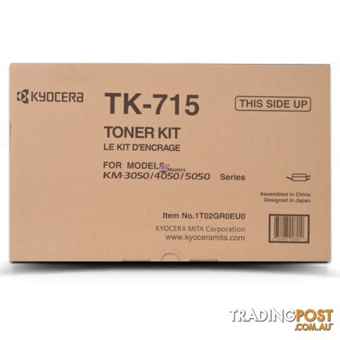 Kyocera TK-715 Black Toner For KM-3050 KM-4050 KM-5050 - Kyocera - TK-715 - 1.00kg
