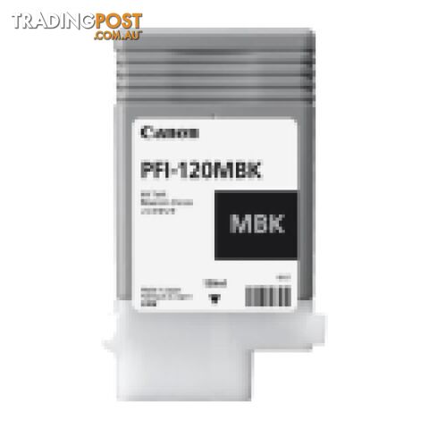 Canon PFI-120Mbk Matte Black Pigment Ink for ProGraf TM200 TM205 TM300 TM305 - Canon - PFI-120 Matte Black - 0.00kg