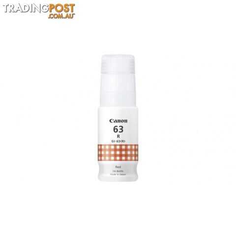 Canon GI-63 Red ink bottle For INDURANCE MEGATANK G660 - Canon - GI-63 RED -...