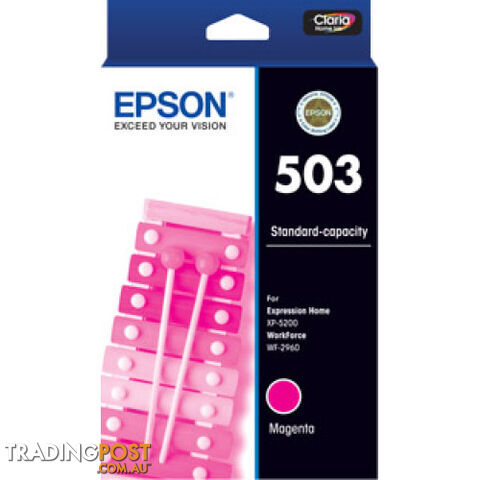 Epson C13T09Q392 MAGENTA INK CARTRIDGE 503 for WF2960 XP5200 - Epson - Epson 503 Magenta Ink - 0.20kg