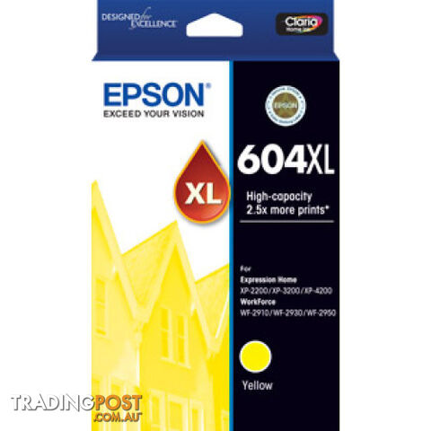 Epson C13T10H492 Yellow ink cartridge 604XL - Epson - Epson 604XL Yellow - 0.20kg