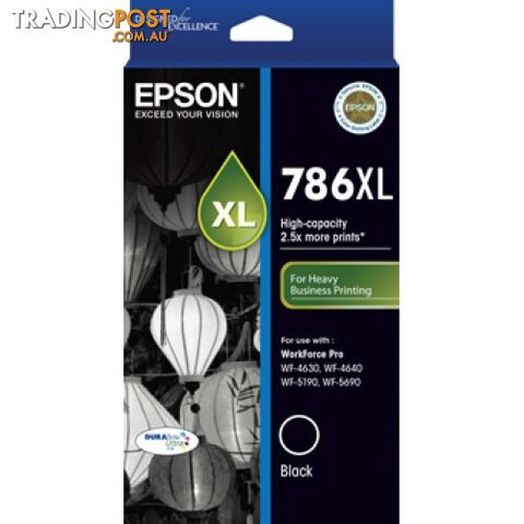Epson 786XL C13T787192 HIGH YIELD BLACK 786 - Epson - Epson 786XL BLACK - 0.00kg