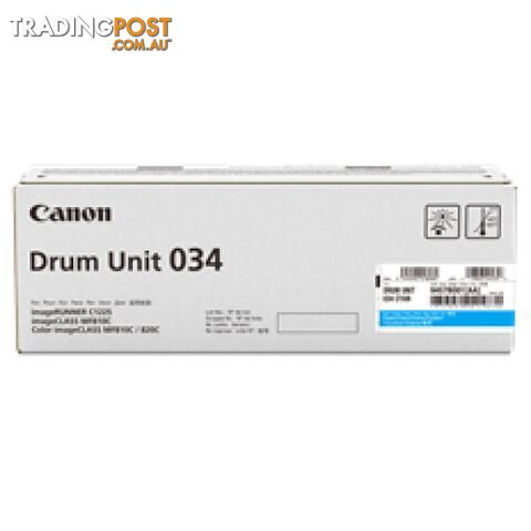 Canon Cartridge 034CD Cyan Drum Unit for MF810cdn - Canon - Cartridge 034CD - 0.00kg
