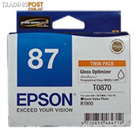 Epson C13T087090 GLOSS OPTIMISER 87 - Epson - EPSON T0870 Gloss - 0.00kg