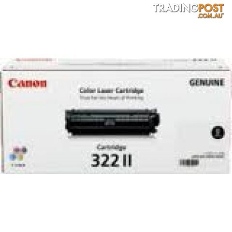 Canon Cartridge 322BK Black Toner Standard Yield for LBP9100 LBP9500 LBP9600 - Canon - Cartridge 322BK - 3.00kg