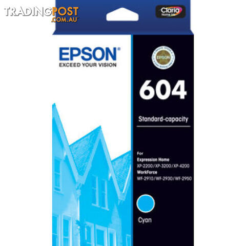 Epson C13T10H292 Cyan ink cartridge 604XL - Epson - Epson 604XL Cyan - 0.20kg