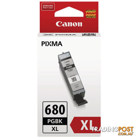 Canon PGI-680XL High Yield BLACK INK CARTRIDGE for TS-9565 TS-6160 TR-8560 - Canon - PGI-680XL Black - 0.00kg