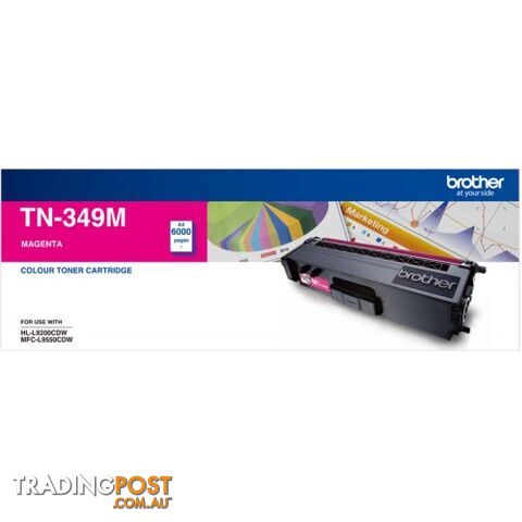 Brother TN-349M Magenta Toner Super High Yield for HL-L9200 MFC-L9550 - Brother - TN-349M - 0.87kg