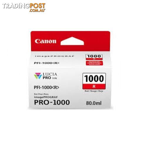 Canon PFI-1000 Pigment Ink for PRO-1000 Red - Canon - PFI-1000 Red - 0.00kg