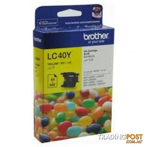 Brother LC40Y Yellow Ink Cartridge for MFC-J625DW MFC-J825DW - Brother - LC40Y - 0.60kg