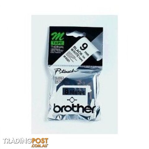 Brother M-K231 12mm Black-on-White M-Tape - Brother - M-K231 - 0.05kg