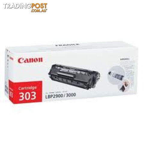 Canon Cartridge 303 Black Toner for LBP2900 LBP3000 HP Q2612A - Canon -...