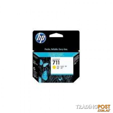 Hewlett Packard HP-711Y Yellow Ink cartridge - Hewlet Packard - HP 711 Yellow - 0.05kg