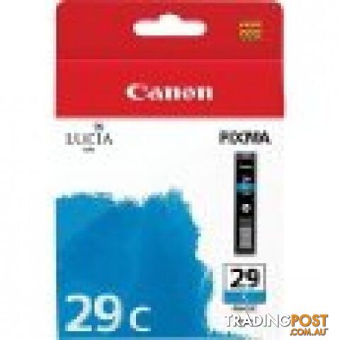 Canon PGI-29C Pigment Cyan Ink - Canon - PGI-29C - 0.20kg - photo 1 of 1