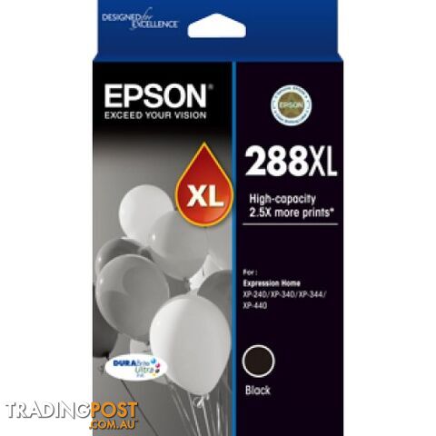 Epson 288XL C13T306192 High Yield Black 288 Ink - Epson - Epson 288XL Black - 0.00kg