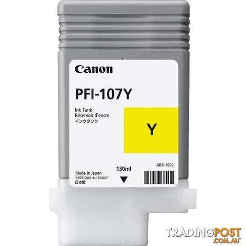 Canon PFI-107Y Yellow  Ink cartridge - Canon - PFI-107 Yellow - 0.00kg