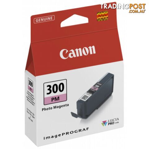 Canon PFI-300PM Photo Magenta Lucia Pigment Ink for PRO-300 - Canon - PFI-300 Photo Magenta - 0.00kg