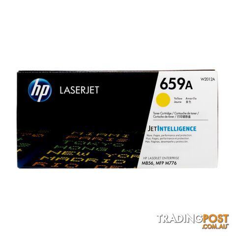 Hewlett-Packard W2012A  Yellow Toner [ 659A] for M776 M856 - Hewlet Packard - HP W2012A  Yellow - 0.94kg