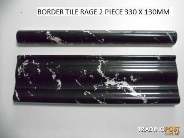 TILE BORDER BLACK TEA 200 X 63 HEAPS OF OTHERS IN STOCK NOW - photo 3 of 10