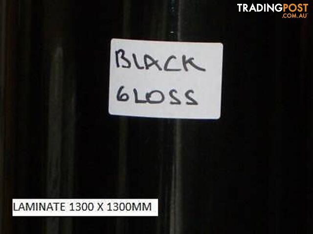 LAMIANTE BLACK GLOSS 1300 X1300 LINING, BENCHTOPS, DOORS