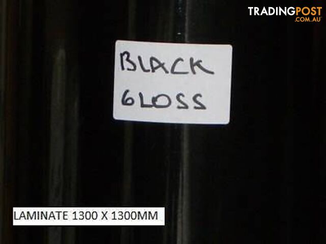 LAMIANTE BLACK GLOSS 1300 X1300 LINING, BENCHTOPS, DOORS